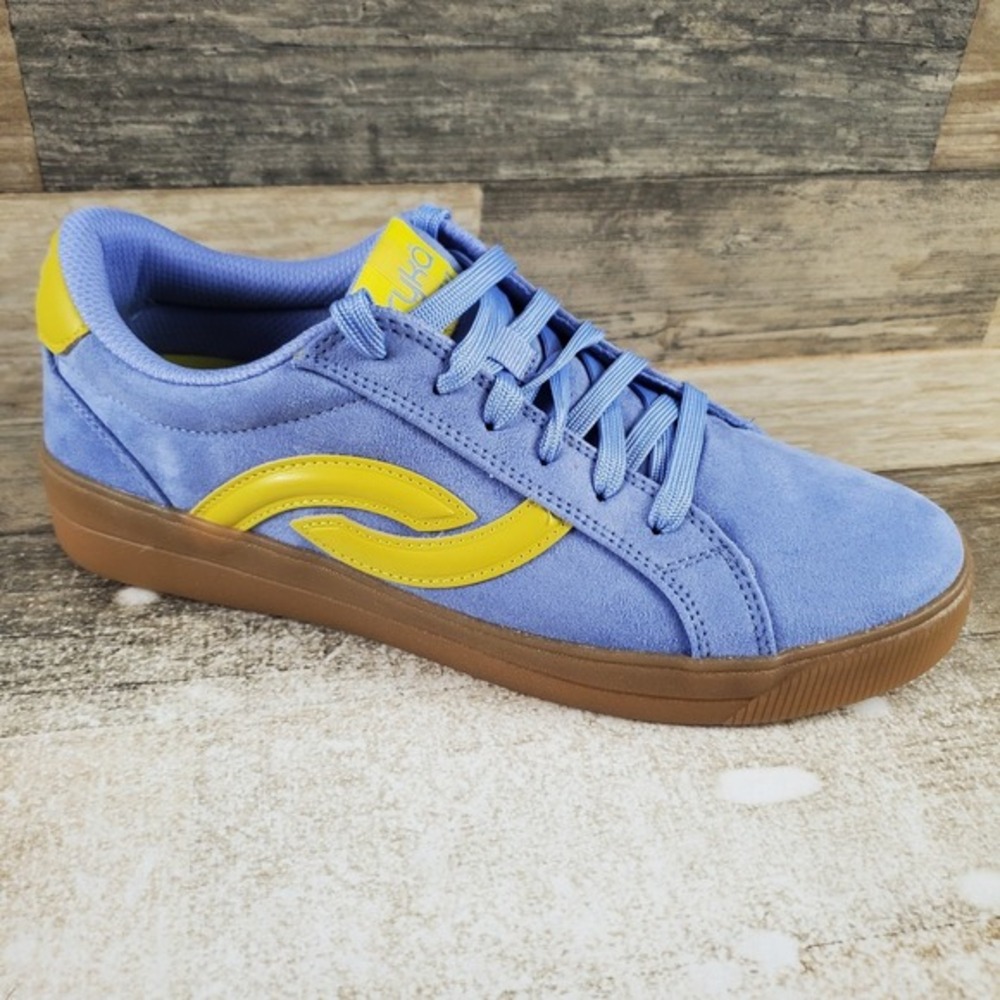 Ryka Viv Next‎ Womens Shoes Sz 9 M Running Blue Yellow Suede Lace Up Sneakers